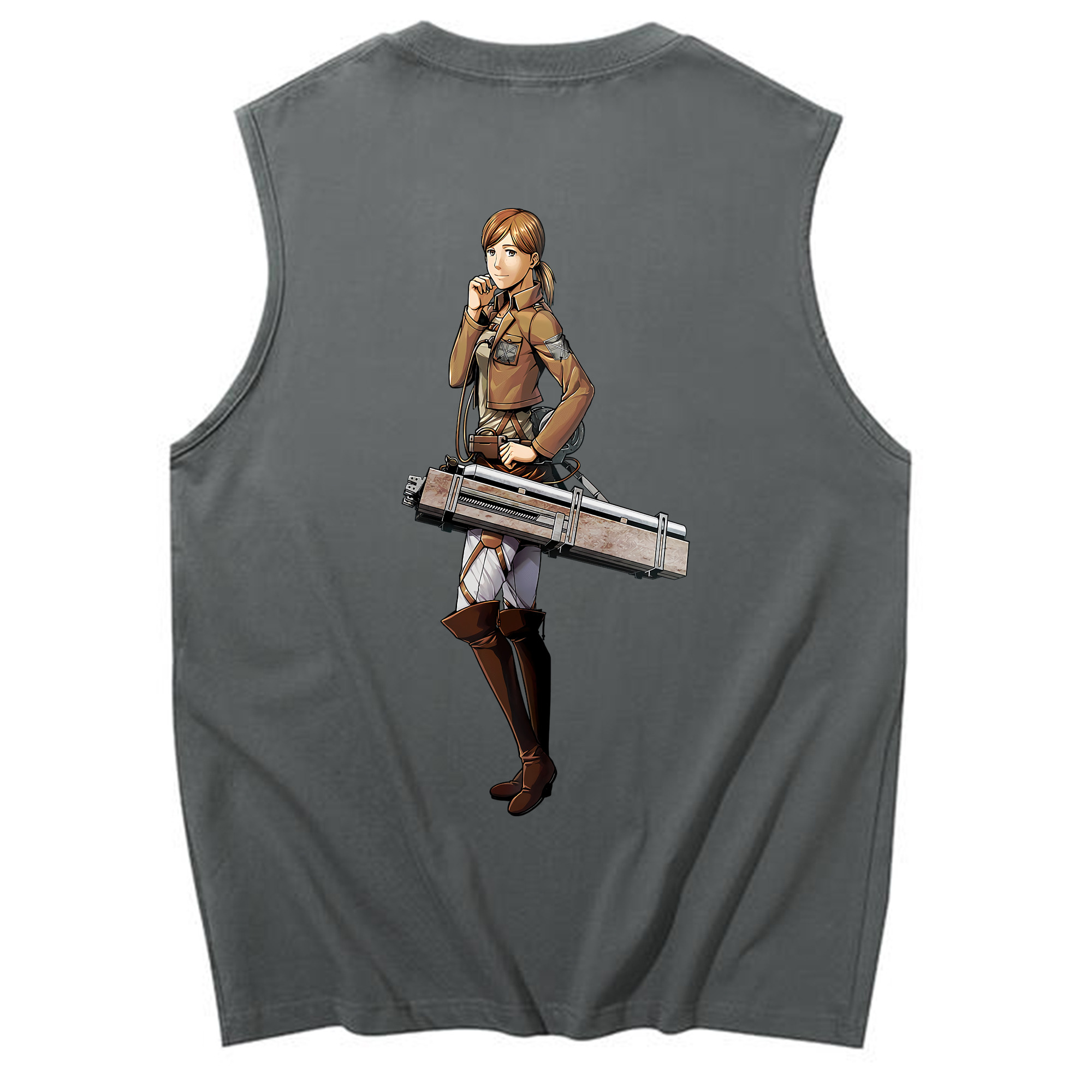 （画像用） 進撃の巨人 Attack on Titan コットン100％タンクトップ（背面プリント）